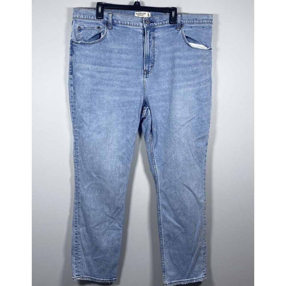 Abercrombie & Fitch 90's Slim Straight Ultra High Rise Curve Love Jeans 35 20s